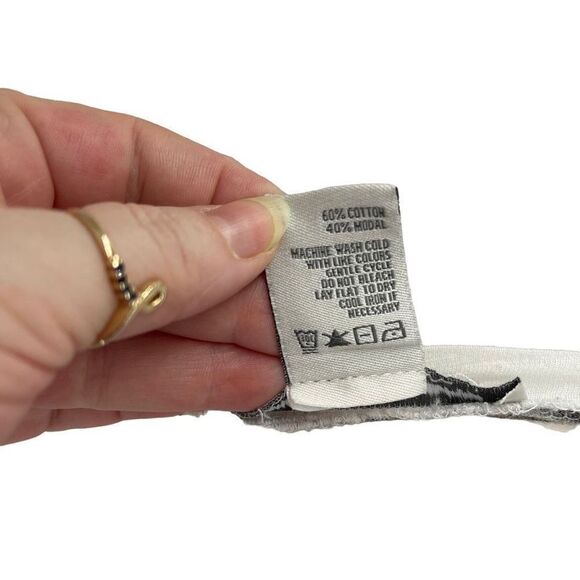 American Rag Women's Stripes Button Tab Sleeve Blouse Top White Black Size Large - Picture 4 of 10